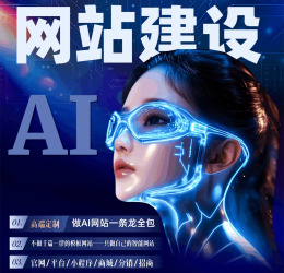 AI网站建设一条龙全包公司企业网站网页制作设计搭建注册开发定制