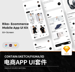电子商务电商APP商城UI界面套件sketch源文件设计XD开发素材模板