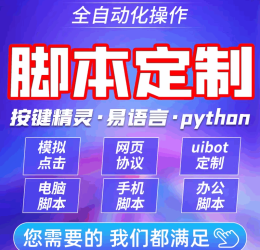 脚本定制软件开发按键精灵自动网页协议逆向编程模拟器易语言游戏